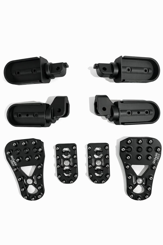 HIMALAYAN 411  TYPE 2 ADJUSTABLE MODEL OEM 3 IN 1 FOOT PEG. RUBBER, TOURING, OFF ROAD PEGS